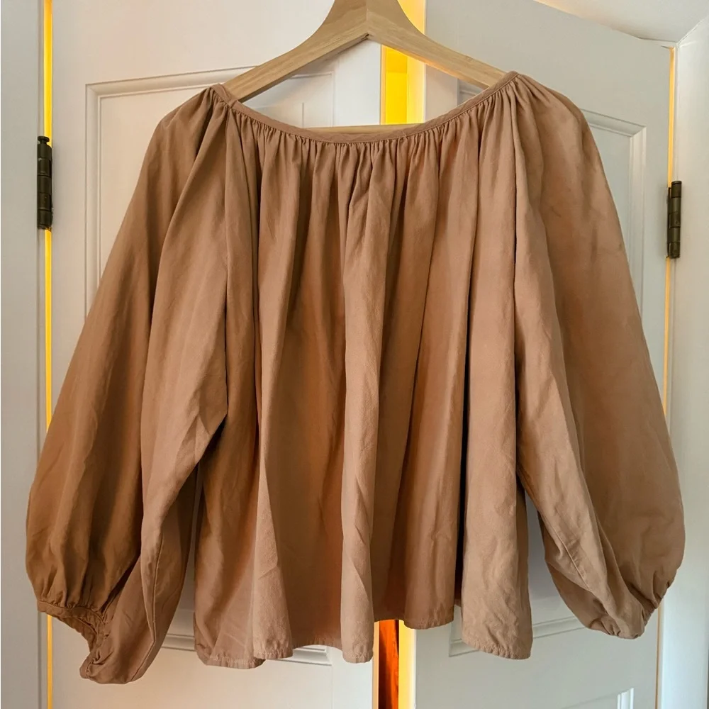 RUDY JUDE Gather Blouse in Bark size XS - Picture 2 of 4